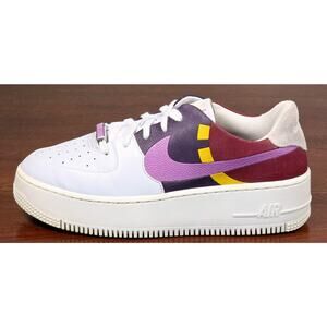 Nike Air Force 1 Sage Low LX Grey Dark Orchid Women's Sneakers Size 8 BV1976-003